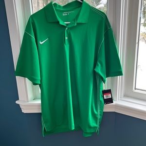 Green Nike Golf Dri-fit golf shirt